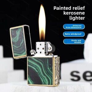 Zorro Luminous Metal Butane Lighter Exquisite Relief Windproof Lighter New
